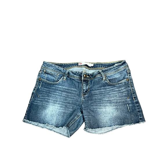 Levi's Midi Short 15 Juniors Womens Cut Off Distressed boyfriend - Picture 1 of 4